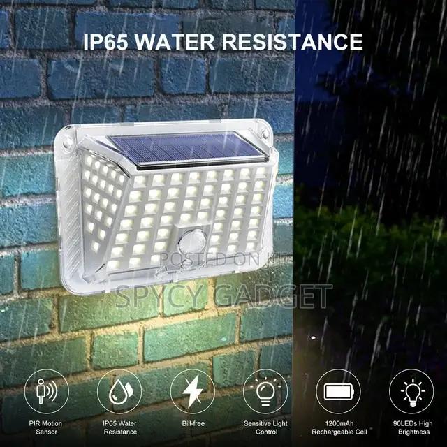 Solar Powered Motion Sensored Wall Lamp