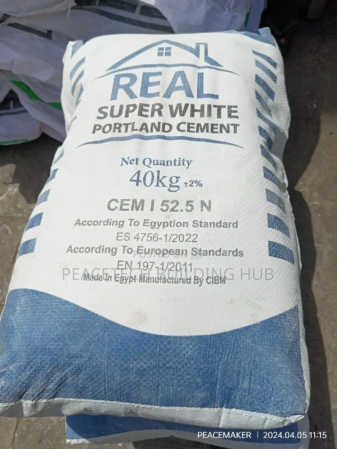 Original 40kg Real Super White Cement