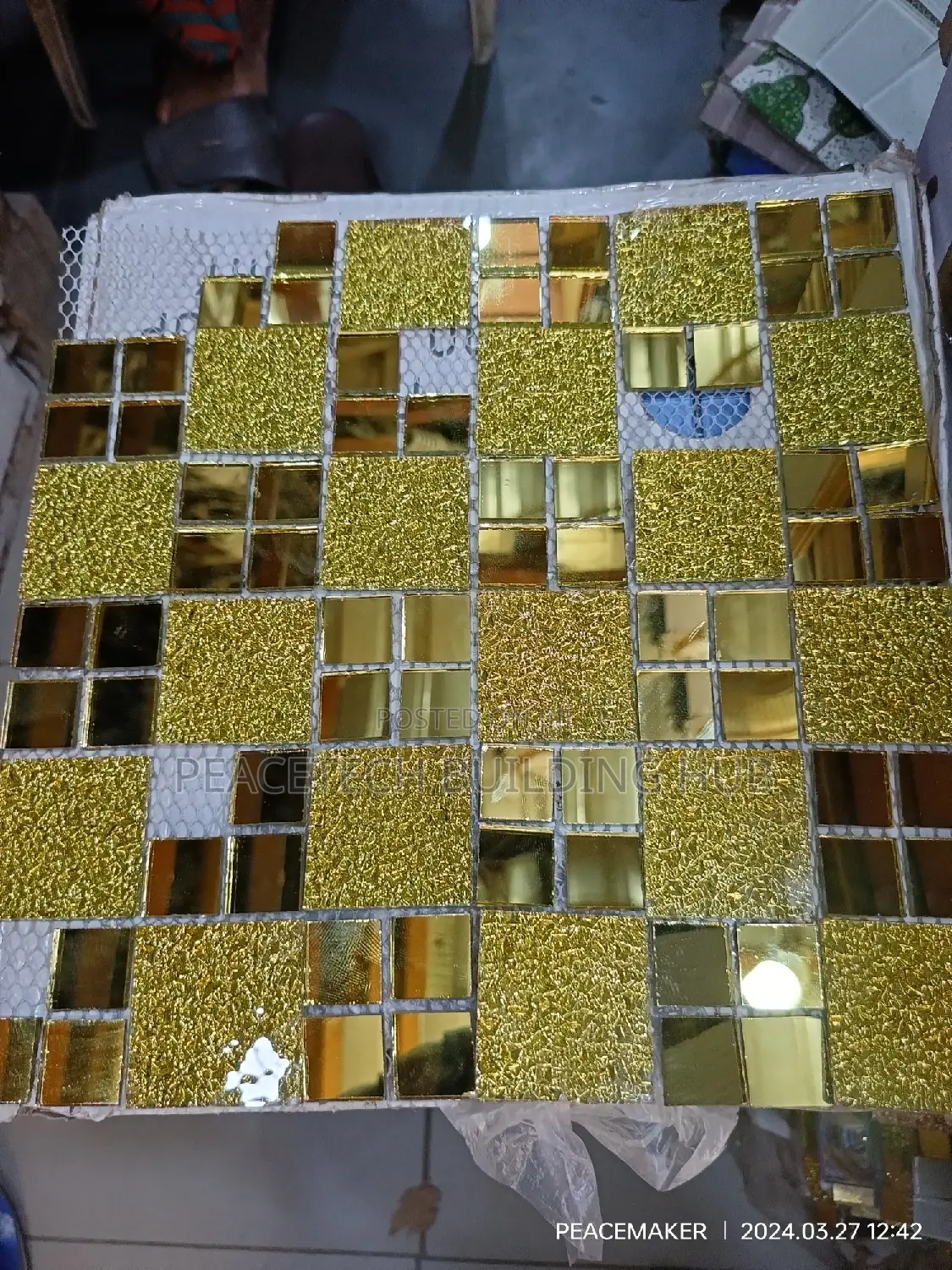 Gold and Silver Mosaic Tiles
