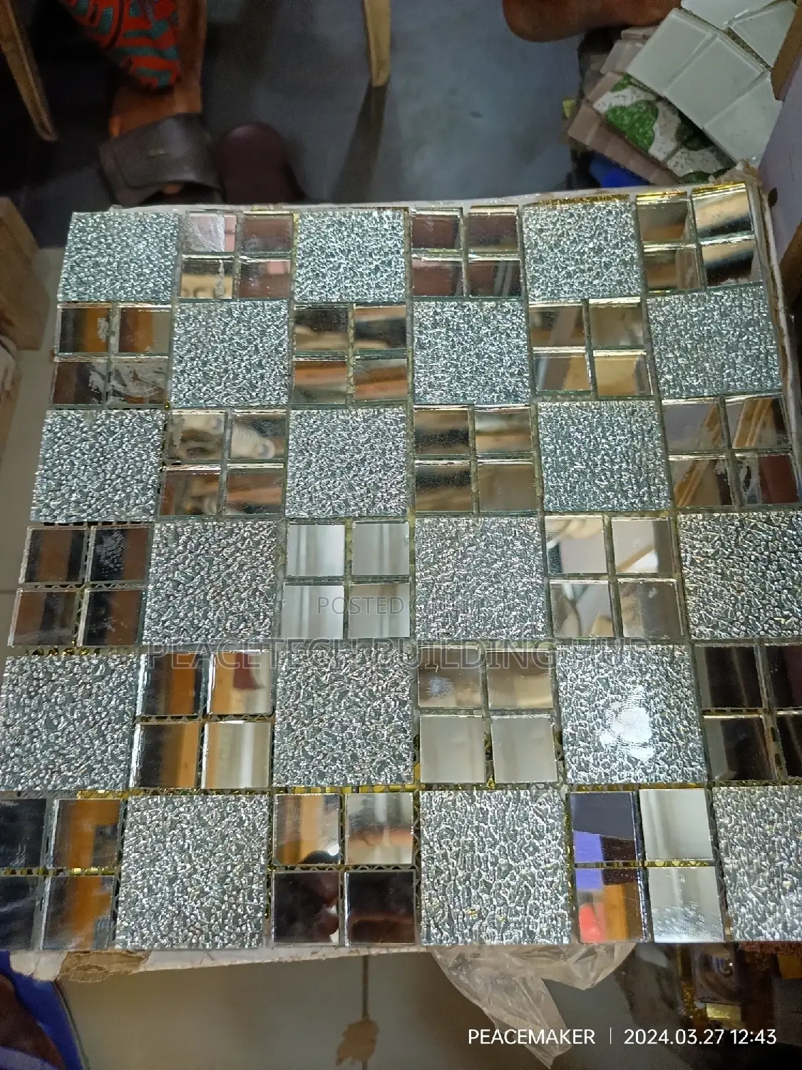 Gold and Silver Mosaic Tiles