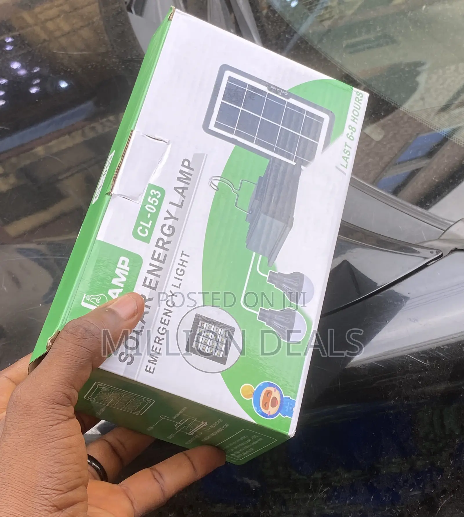 Portable Emergency Solar Energy Lamp With 2 Bulbs