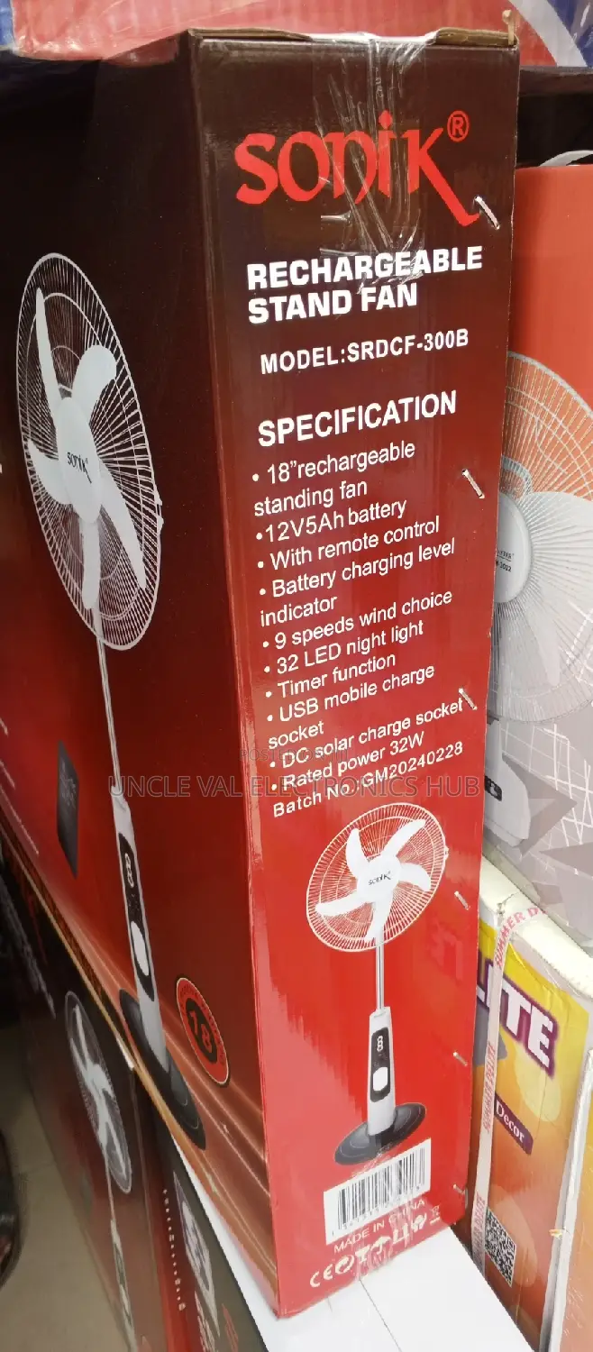 Sonik 18" Rechargeable Fan