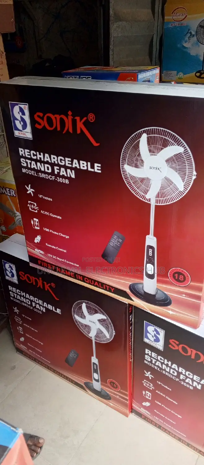 Sonik 18" Rechargeable Fan
