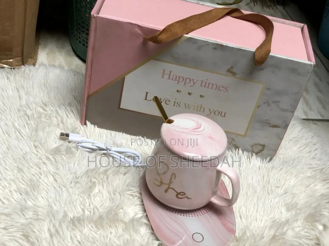 Female Coffee Mug Cup With Heating Pad Usb Gift Set