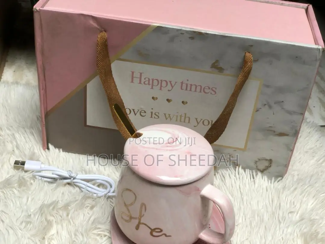 Female Coffee Mug Cup With Heating Pad Usb Gift Set