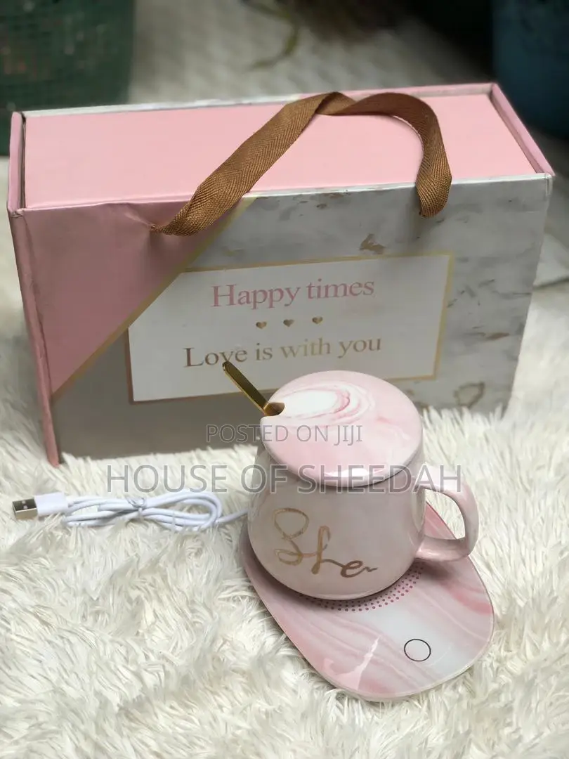 Female Coffee Mug Cup With Heating Pad Usb Gift Set