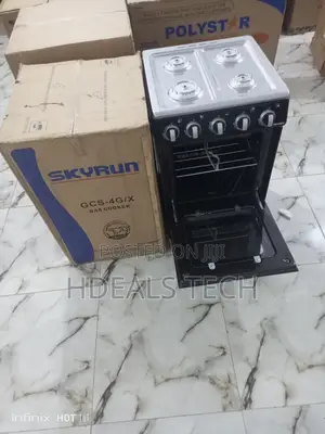 Gas Cooker With Durable Oven 4 Burner.