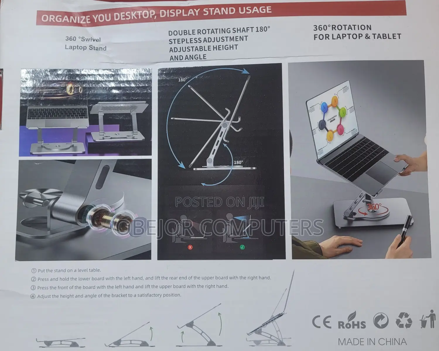 Aluminum Rotating Laptop Stand V3.1 360degree