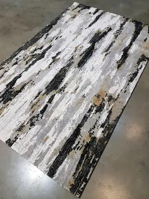 Modern Black Turkish Persian Centre Rug