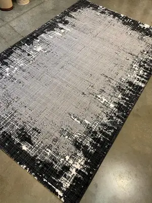 Modern Black Turkish Persian Centre Rug
