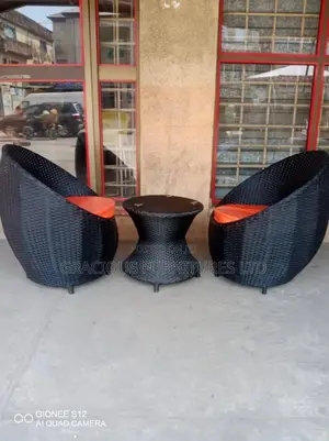 Rattan Coconut Chair and Table