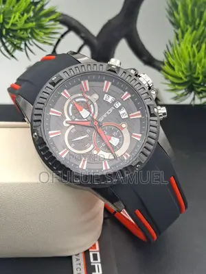Sanda Men's Rubber Strap Wristwatch