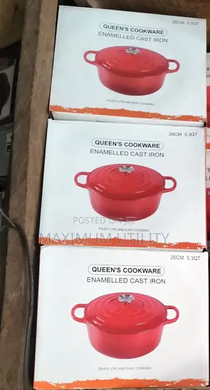 Queens Cookware Enameled 26cm , 5.3,Ltrs Cast Iron Pot