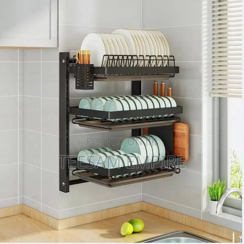 Wall Mounted 3 Layer Plate Rack