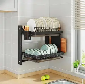 2 Layer Wall Mounted Plate Rack