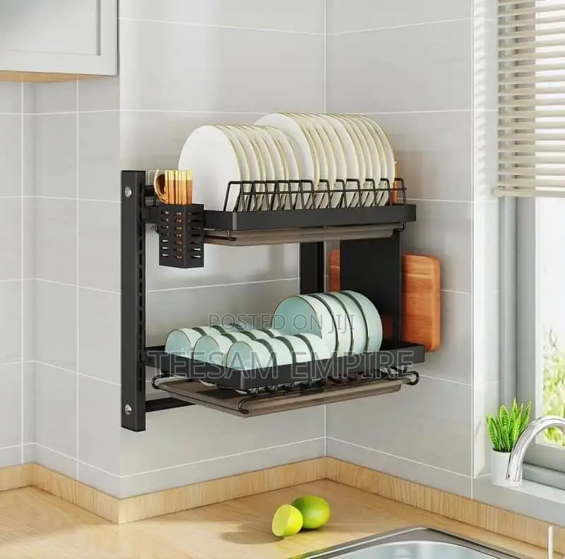 2 Layer Wall Mounted Plate Rack