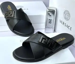 Photo - Original Versace Men Leather Slippers