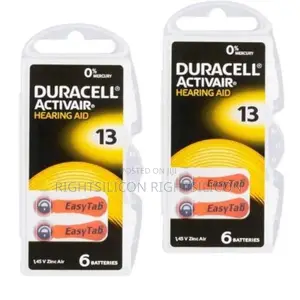 Usa Duracell Size 13 Hearing Aid Battery (2pack of Six Cells