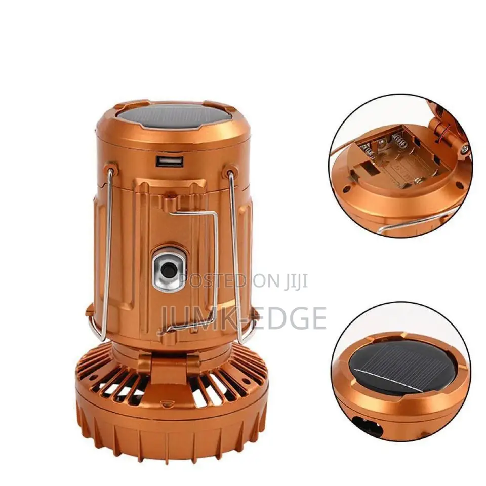 Solar Camping Light With Fan