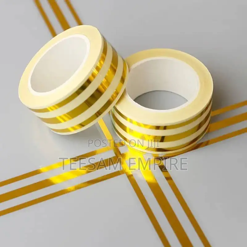1roll 5M Gold Black Self-Adhesive Tile Stickers