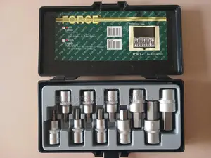 Photo - Force 4111 1/2" Hex Socket Bit Set Sae 10pc
