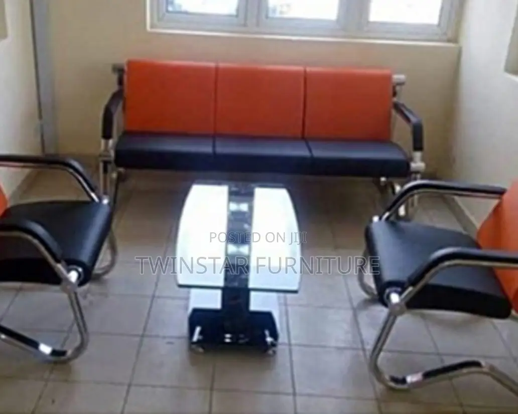 New Modern 5 Seaters Leather Office Sofa Chair
