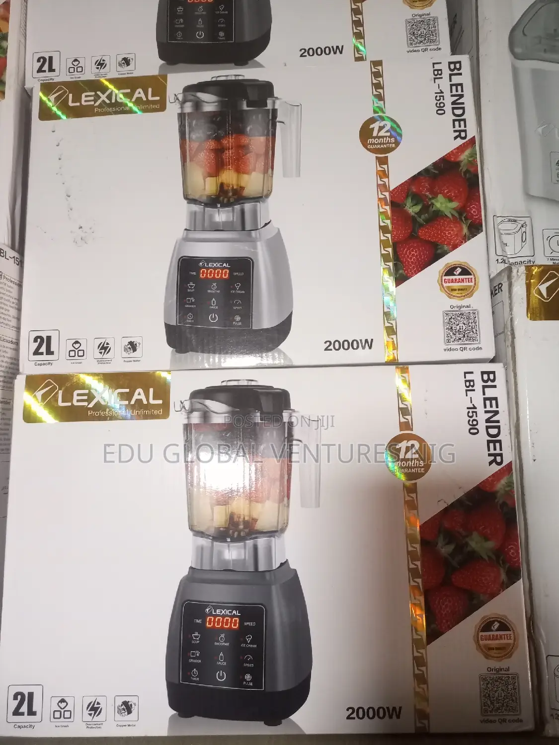 Lexical Digital Quality High Duty Blender 2litres Cup. 2000w