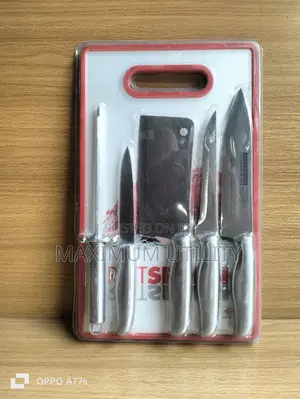5 Set of Knives With Knife Sharpener and Mini.Bucher