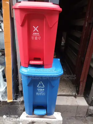 80 Liters Red Imported Pedal Bin