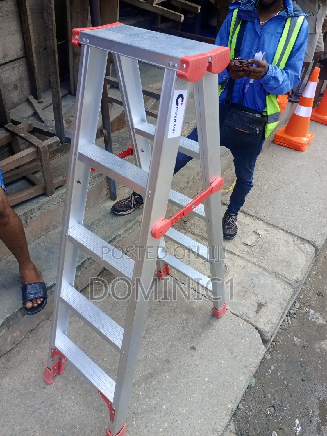 5 Step Aluminum Ladder Heavy Duty