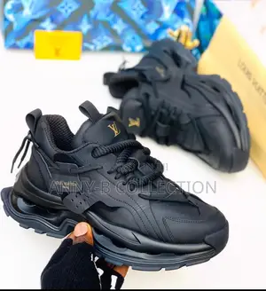 Luxury Black Louis Vuitton Men Sneakers