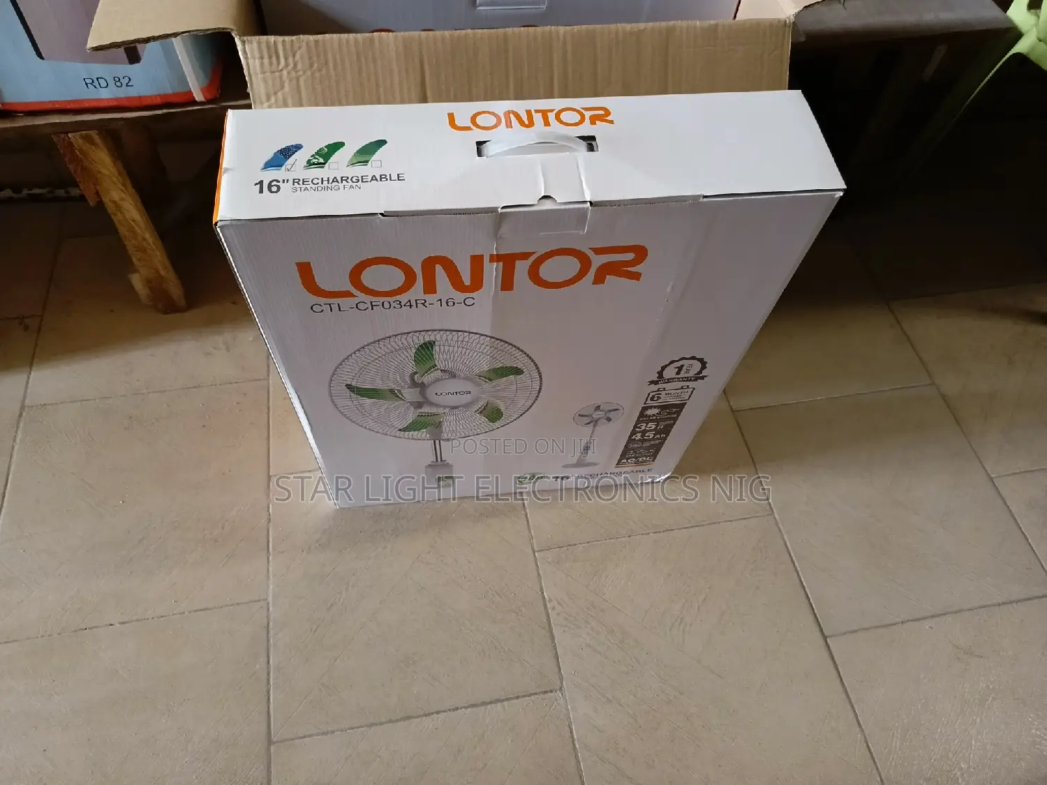 16" Rechargeable Fan