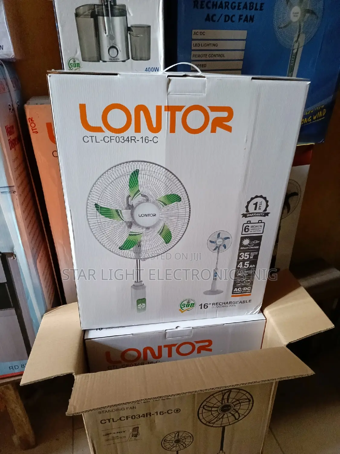 16" Rechargeable Fan