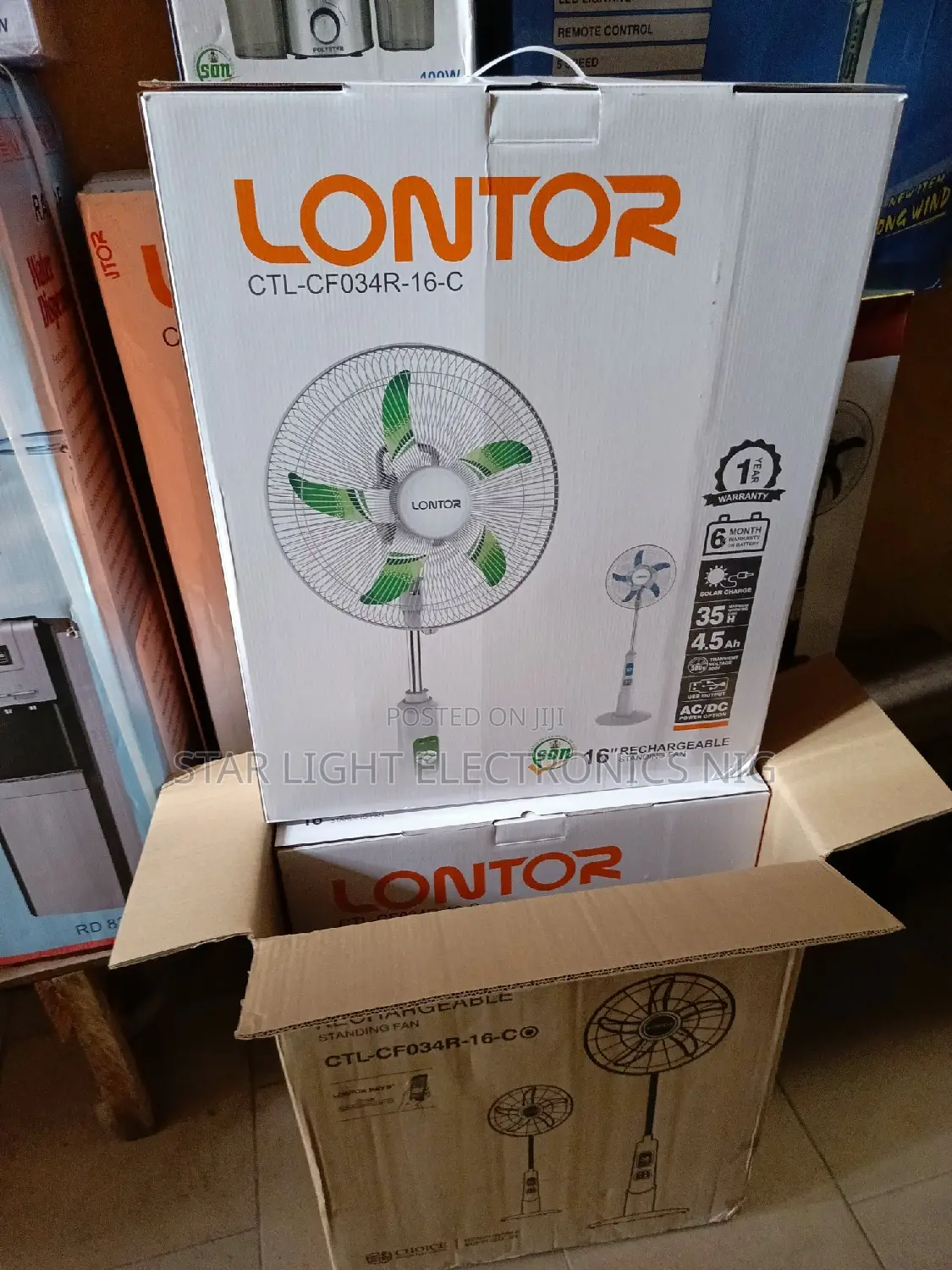 16" Rechargeable Fan