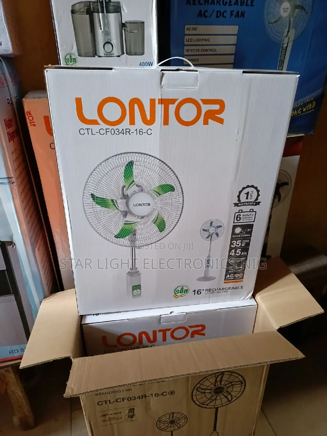 16" Rechargeable Fan