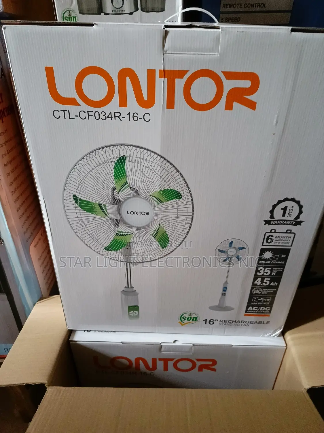 16" Rechargeable Fan