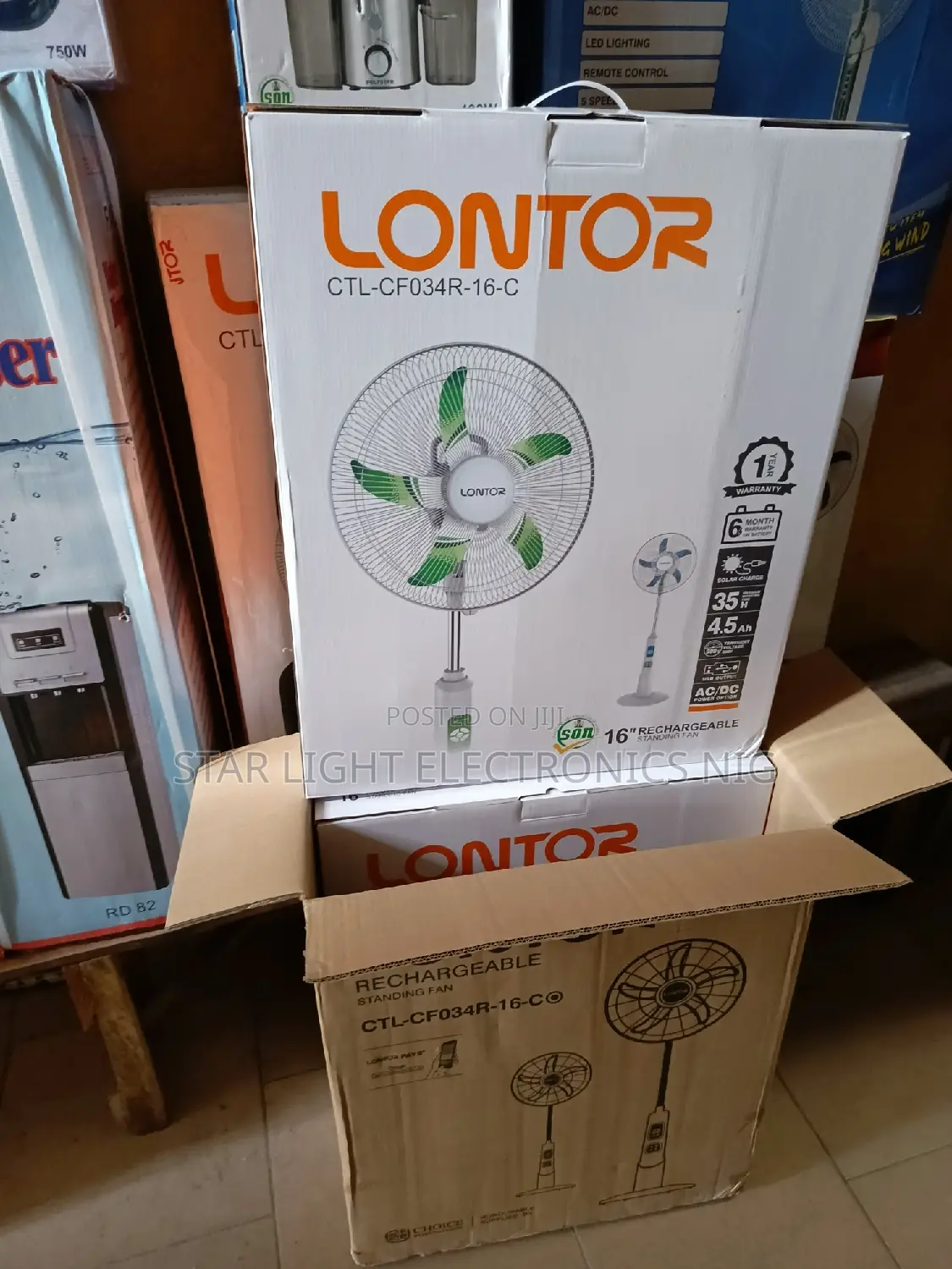 16" Rechargeable Fan