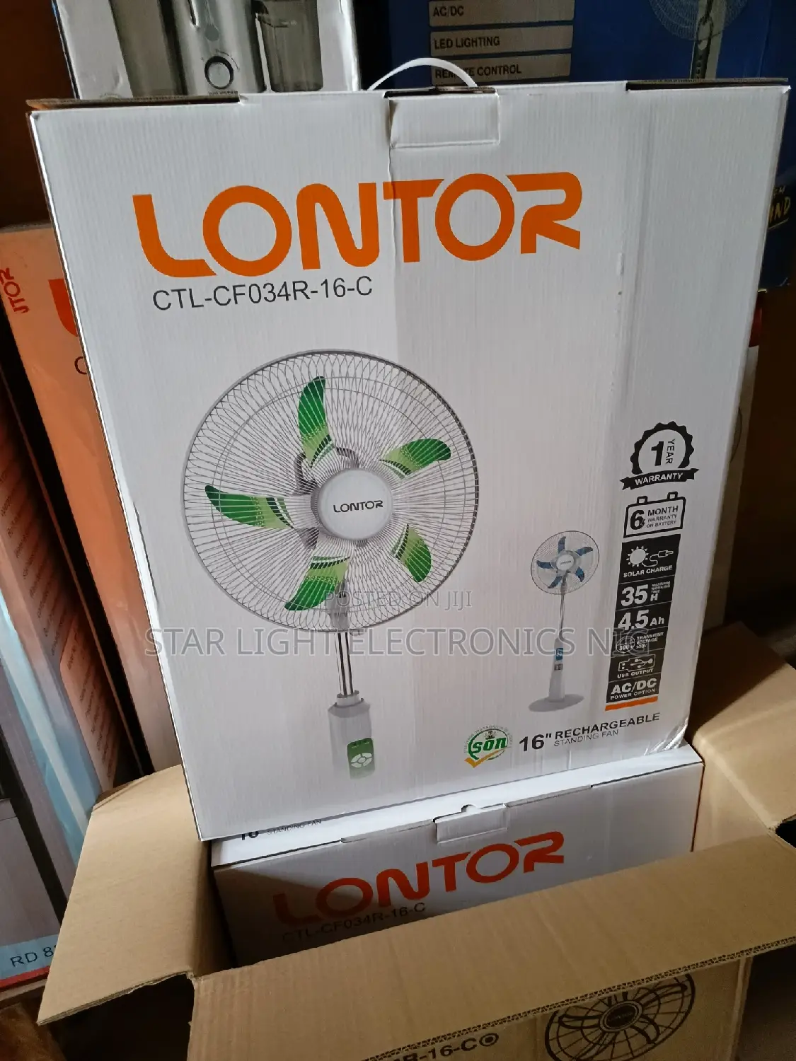 16" Rechargeable Fan