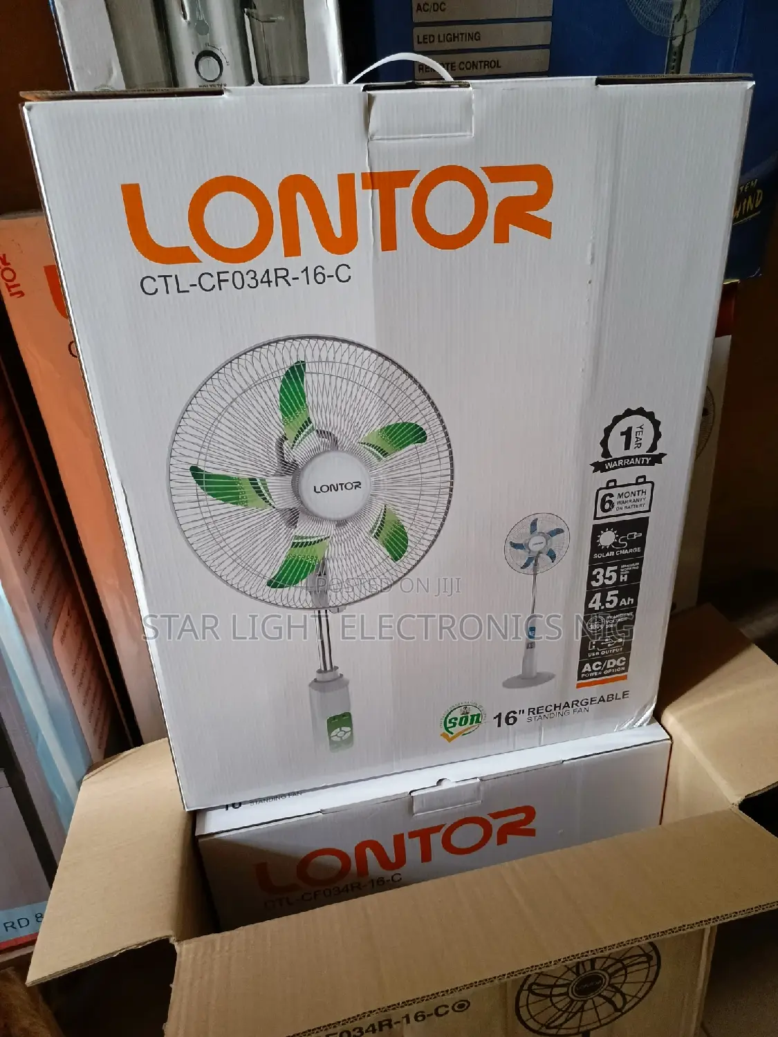 16" Rechargeable Fan