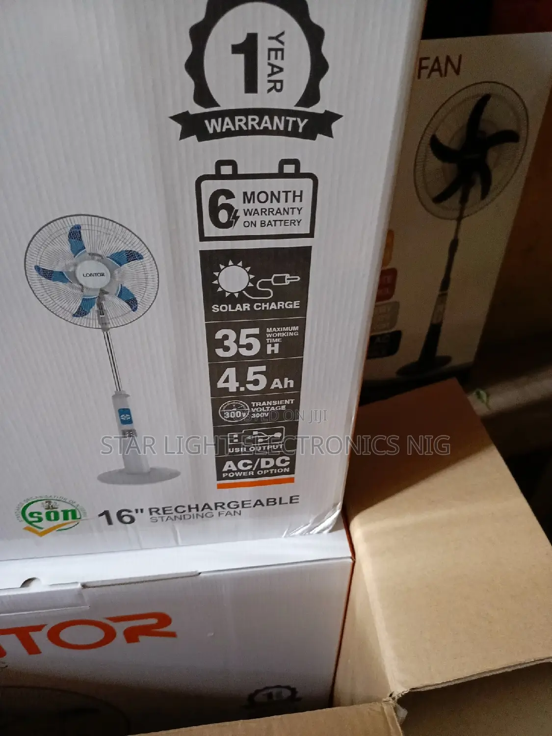 16" Rechargeable Fan