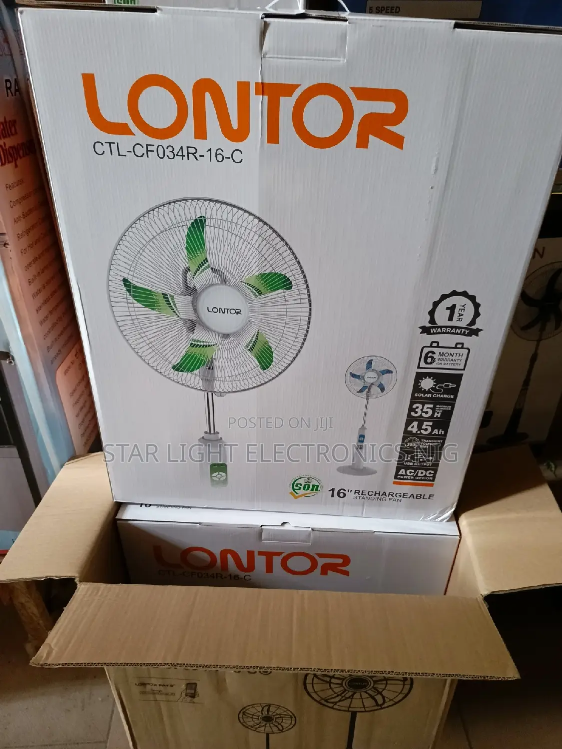 16" Rechargeable Fan