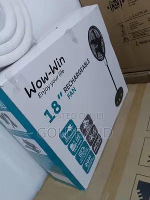 Brand New 17.2 Inches Wow Win Rechargeable Fan