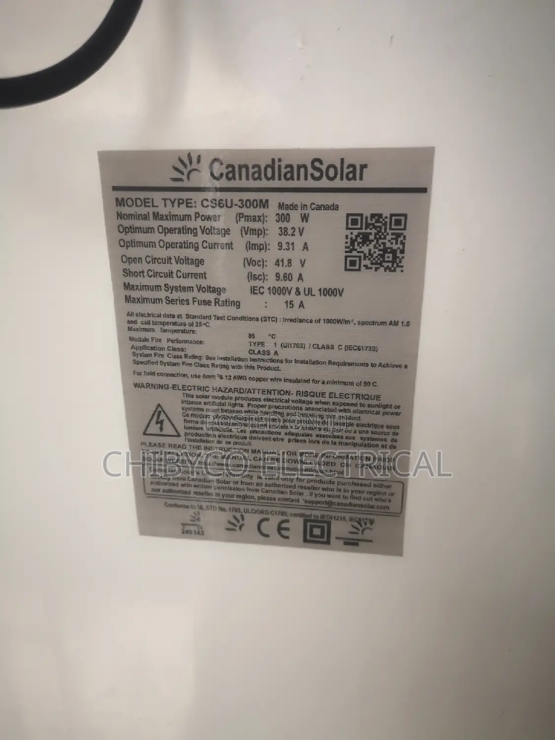 300w Canadian Solar Panel