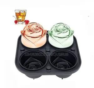 Silicon Rose Design Ice Maker - 4 Cubes