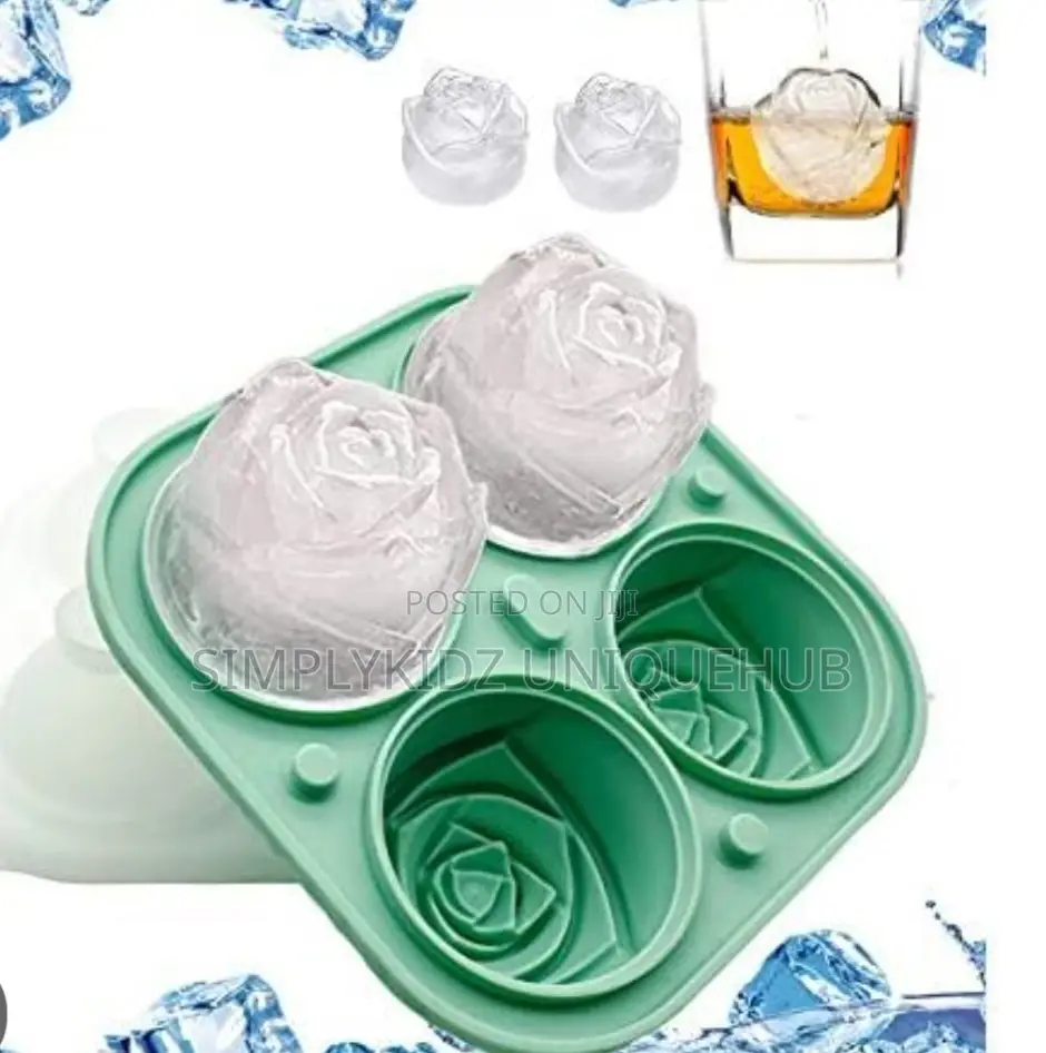 Silicon Rose Design Ice Maker - 4 Cubes