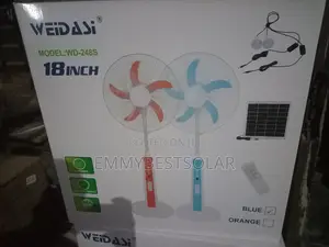 18 Inches Solar Rechargeable Fan