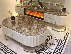 Brand New Quality and Imported Fire Plate Tv Stand With Qu