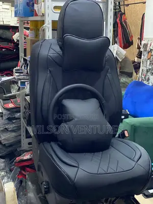 Plain Black T-Max Leather Car Seat Cover