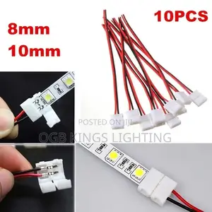 Ribbon 2pin LED Strip Adapter PCB Connector Cable