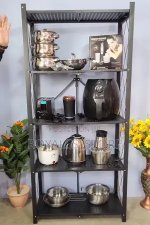 Foldable Metal Kitchen Rack With Wheels - High Quality Anti-Rust Metal